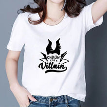 Load image into Gallery viewer, Plus Size Cool Print Tshirt Fascinating Summer Maleficent T shirt BAD GIRLS HAVE HAVE MORE FUN Harajuku Funny Graphic T-shirt