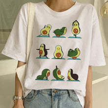 Load image into Gallery viewer, Kawaii Cartoon T-shirt Women Avocado Short Sleeve Tshirt Casual Avocado Graphic Tops Female Tee Summer Women T Shirts Tops Tee