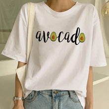 Load image into Gallery viewer, Kawaii Cartoon T-shirt Women Avocado Short Sleeve Tshirt Casual Avocado Graphic Tops Female Tee Summer Women T Shirts Tops Tee