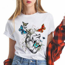 Load image into Gallery viewer, Lungs Flowers women t shirt Funny femme tshirt fashion ulzzang short sleeve female harajuku t-shirt Oversize
