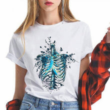 Load image into Gallery viewer, Lungs Flowers women t shirt Funny femme tshirt fashion ulzzang short sleeve female harajuku t-shirt Oversize
