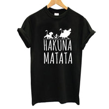 Load image into Gallery viewer, Summer HAKUNA MATATA English Print Female T-shirt Loose Handsome With Harajuku T shirt Funny Taste Cool Neutral T-shirt Tshirt