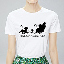 Load image into Gallery viewer, Summer HAKUNA MATATA English Print Female T-shirt Loose Handsome With Harajuku T shirt Funny Taste Cool Neutral T-shirt Tshirt