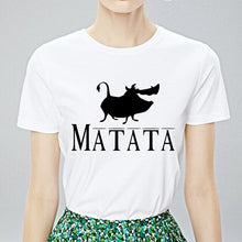 Load image into Gallery viewer, Summer HAKUNA MATATA English Print Female T-shirt Loose Handsome With Harajuku T shirt Funny Taste Cool Neutral T-shirt Tshirt