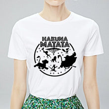 Load image into Gallery viewer, Summer HAKUNA MATATA English Print Female T-shirt Loose Handsome With Harajuku T shirt Funny Taste Cool Neutral T-shirt Tshirt