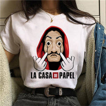 Load image into Gallery viewer, Maycaur La Casa De Papel Tshirt Money Heist Tees TV Series T Shirt Women Short Sleeve House of Paper Funny Female T-Shirt Tops