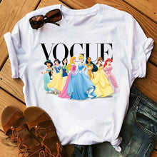 Load image into Gallery viewer, Harajuku Ullzang T Shirt Women Funny Cartoon Princess T-shirt 90s Graphic Aesthetic Tshirt Fashion Kawaii Top Tees Female