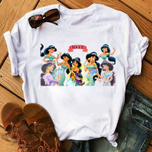 Load image into Gallery viewer, Harajuku Ullzang T Shirt Women Funny Cartoon Princess T-shirt 90s Graphic Aesthetic Tshirt Fashion Kawaii Top Tees Female