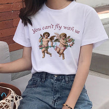 Load image into Gallery viewer, Harajuku Angel Kawaii T Shirt Women Ullzang Cute Baby Angels T-shirt 90s Graphic Aesthetic Tshirt Korean Style Top Tees Female
