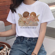 Load image into Gallery viewer, Harajuku Angel Kawaii T Shirt Women Ullzang Cute Baby Angels T-shirt 90s Graphic Aesthetic Tshirt Korean Style Top Tees Female
