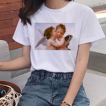 Load image into Gallery viewer, Harajuku Angel Kawaii T Shirt Women Ullzang Cute Baby Angels T-shirt 90s Graphic Aesthetic Tshirt Korean Style Top Tees Female
