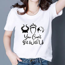 Load image into Gallery viewer, Plus Size Cool Print Tshirt Fascinating Summer Maleficent T shirt BAD GIRLS HAVE HAVE MORE FUN Harajuku Funny Graphic T-shirt
