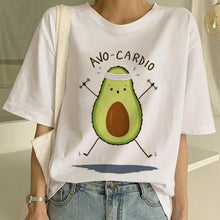 Load image into Gallery viewer, Kawaii Cartoon T-shirt Women Avocado Short Sleeve Tshirt Casual Avocado Graphic Tops Female Tee Summer Women T Shirts Tops Tee
