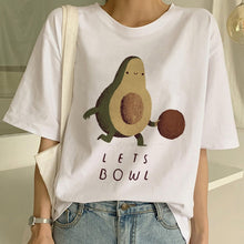 Load image into Gallery viewer, Kawaii Cartoon T-shirt Women Avocado Short Sleeve Tshirt Casual Avocado Graphic Tops Female Tee Summer Women T Shirts Tops Tee
