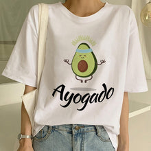 Load image into Gallery viewer, Kawaii Cartoon T-shirt Women Avocado Short Sleeve Tshirt Casual Avocado Graphic Tops Female Tee Summer Women T Shirts Tops Tee
