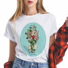 Load image into Gallery viewer, Lungs Flowers women t shirt Funny femme tshirt fashion ulzzang short sleeve female harajuku t-shirt Oversize
