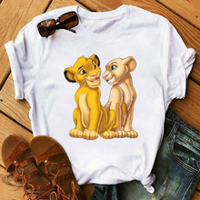 Load image into Gallery viewer, New Lovely Lion King Women Tshirts Cartoon Printed Tees Funny Harajuku Female T Shirt Korean Short Sleeves Tops Female Clothing
