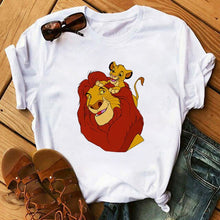 Load image into Gallery viewer, New Lovely Lion King Women Tshirts Cartoon Printed Tees Funny Harajuku Female T Shirt Korean Short Sleeves Tops Female Clothing
