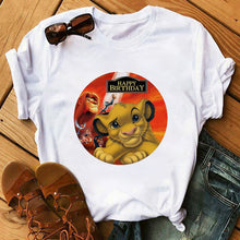 Load image into Gallery viewer, New Lovely Lion King Women Tshirts Cartoon Printed Tees Funny Harajuku Female T Shirt Korean Short Sleeves Tops Female Clothing
