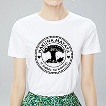 Load image into Gallery viewer, Summer HAKUNA MATATA English Print Female T-shirt Loose Handsome With Harajuku T shirt Funny Taste Cool Neutral T-shirt Tshirt
