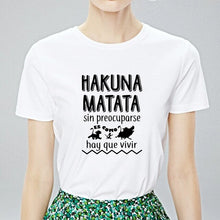Load image into Gallery viewer, Summer HAKUNA MATATA English Print Female T-shirt Loose Handsome With Harajuku T shirt Funny Taste Cool Neutral T-shirt Tshirt
