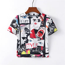 Load image into Gallery viewer, Artguy Black and White Plaid Peplum Stand Collar Top Gingham Pullovers Summer Casual Women Tshirt And Short Sleeve Tops
