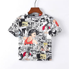 Load image into Gallery viewer, Artguy Black and White Plaid Peplum Stand Collar Top Gingham Pullovers Summer Casual Women Tshirt And Short Sleeve Tops
