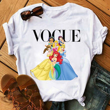 Load image into Gallery viewer, Harajuku Ullzang T Shirt Women Funny Cartoon Princess T-shirt 90s Graphic Aesthetic Tshirt Fashion Kawaii Top Tees Female

