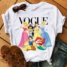 Load image into Gallery viewer, Harajuku Ullzang T Shirt Women Funny Cartoon Princess T-shirt 90s Graphic Aesthetic Tshirt Fashion Kawaii Top Tees Female
