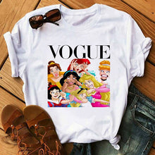 Load image into Gallery viewer, Harajuku Ullzang T Shirt Women Funny Cartoon Princess T-shirt 90s Graphic Aesthetic Tshirt Fashion Kawaii Top Tees Female
