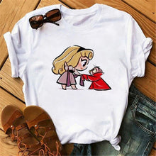 Load image into Gallery viewer, Vogue Princess Kawaii Harajuku T Shirt Women Ullzang Cute Anime T-shirt Funny Cartoon Graphic Tshirt 90s Fashion Top Tees Female
